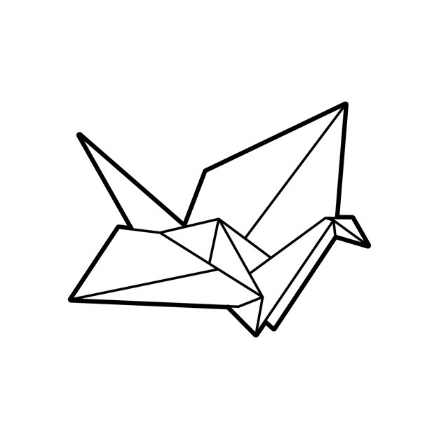 Origami Crane Drawing | Free download on ClipArtMag