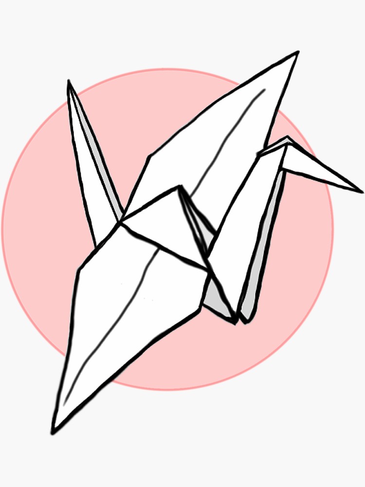 750x1000 Origami Crane Sticker