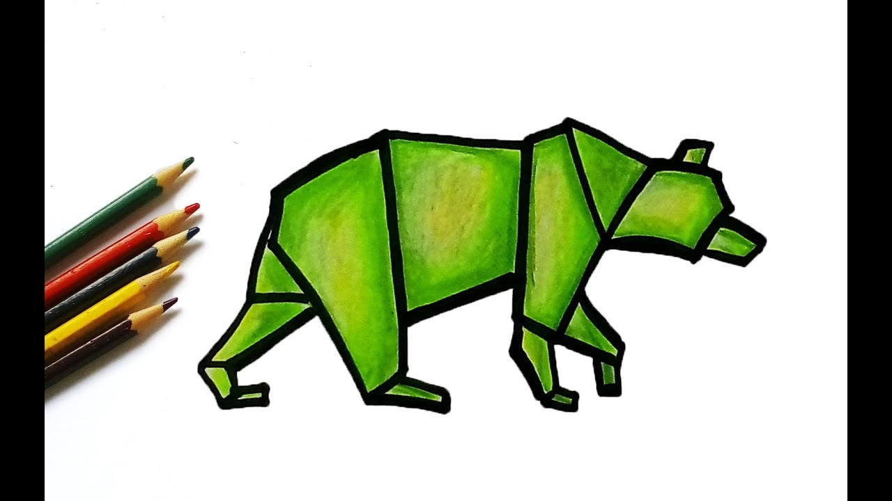1280x720 How To Draw Origami Bear For Kids Easy Drawing Tutorial