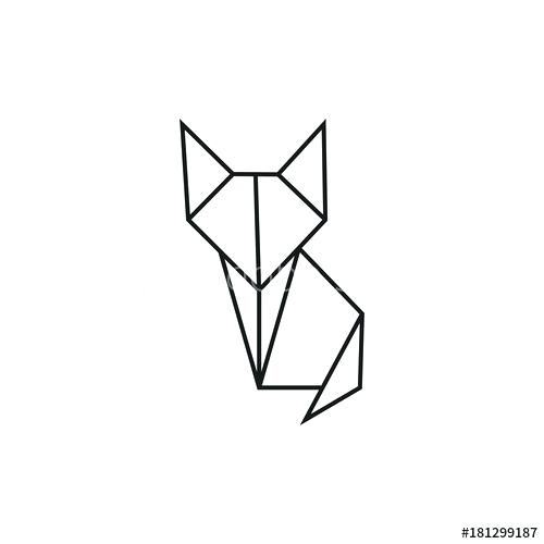 500x500 origami cat origami cat geometric line shape for art of folded