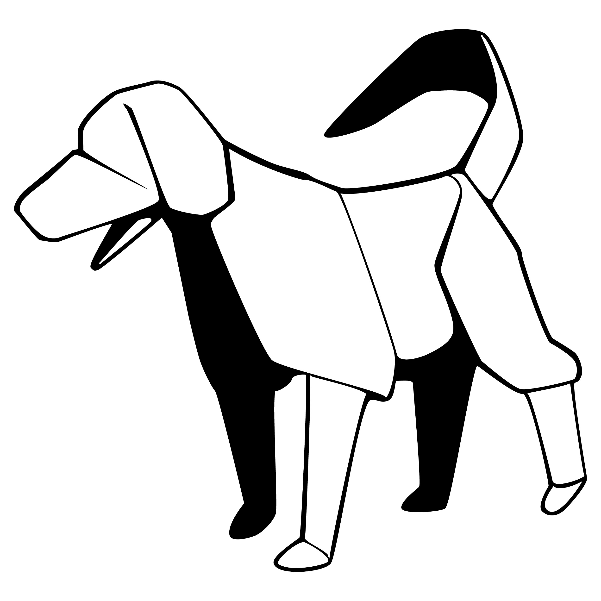 2500x2500 Origami Dog Icon