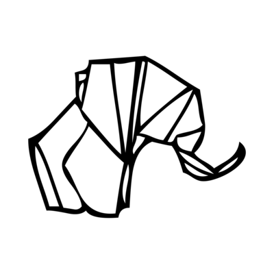 400x400 Origami Elephant Art