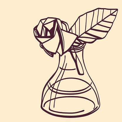 416x416 Origami Paper Vintage Style Rose Handmade Premium Clipart