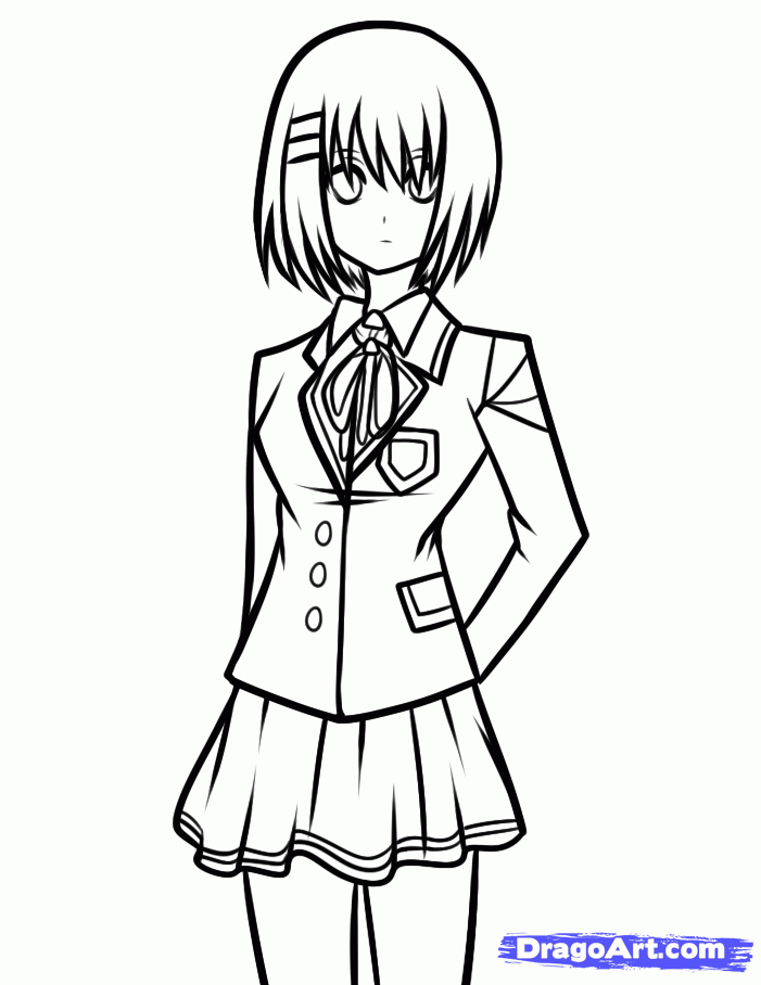701x908 Step How To Draw Origami Tobiichi From Date A Live