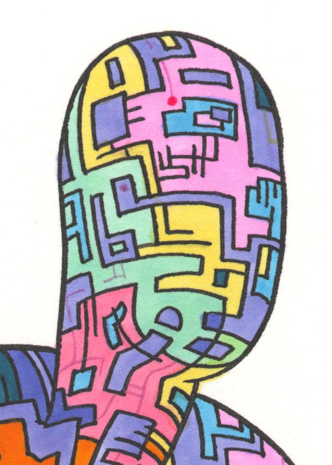 677x950 Floating Trans Human Original Drawing Kozyndan