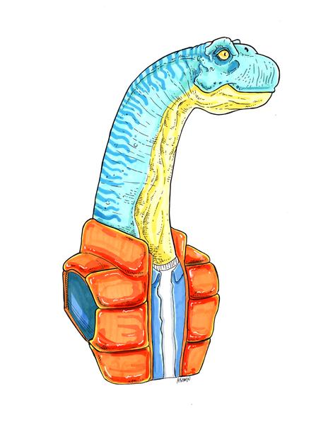 447x600 Original Drawing Shark Bagman Studios