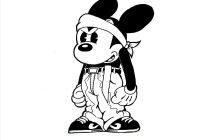 200x140 Beautiful Original Walt Disney Model Sheet Mickey Mouse Action