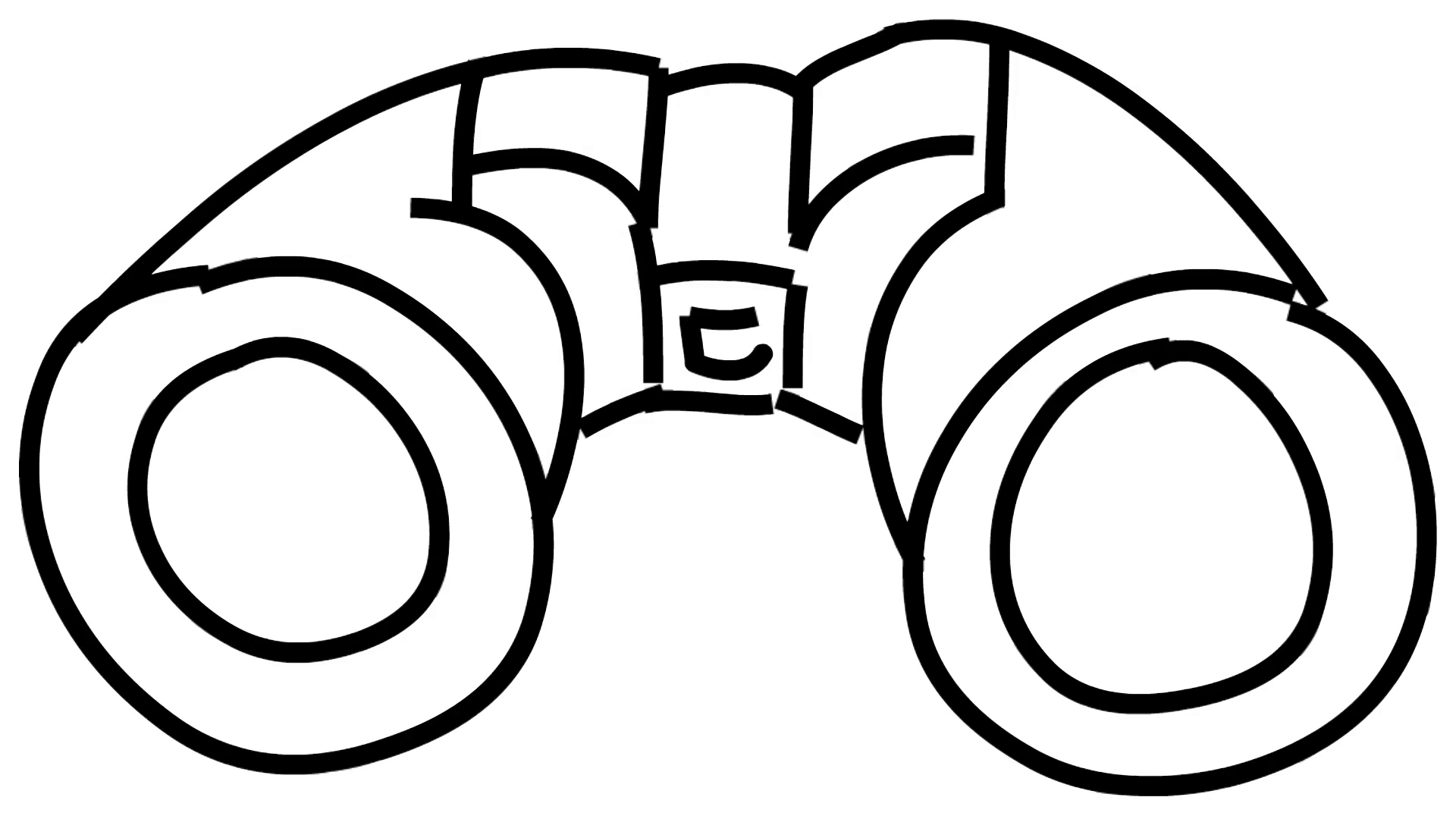 1920x1080 Binocolar Line Drawing Illustration Animation With Transparent