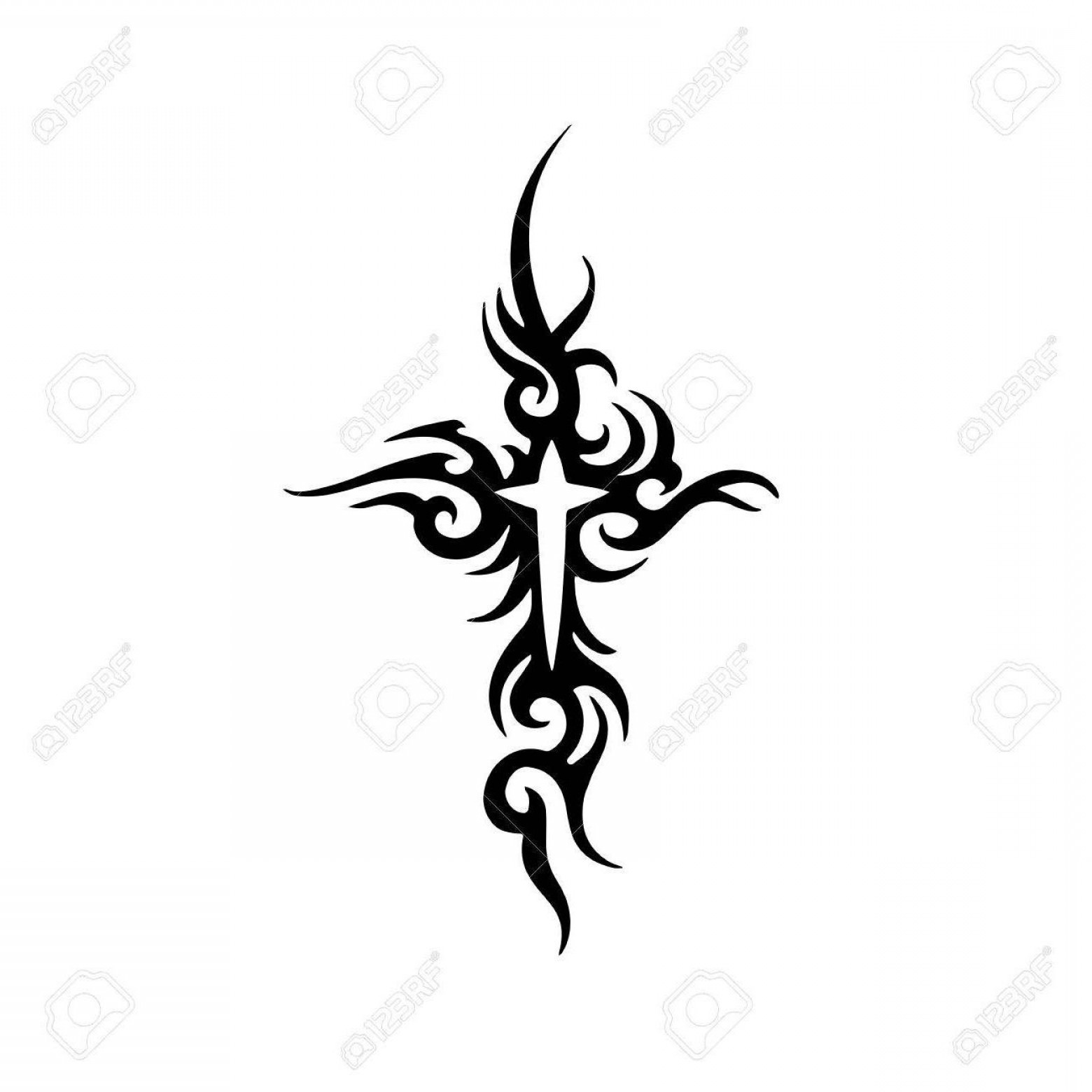 1560x1560 Unique Tribal Cross Tattoo Design Library Soidergi