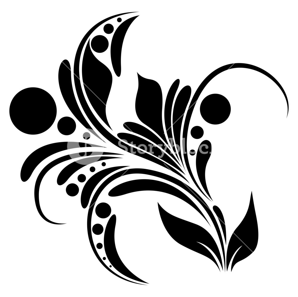 1000x998 Foliage Ornate Design Royalty Free Stock Image