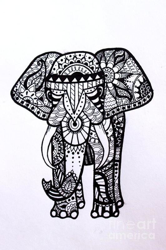 532x800 The Ornate Elephant Art Print