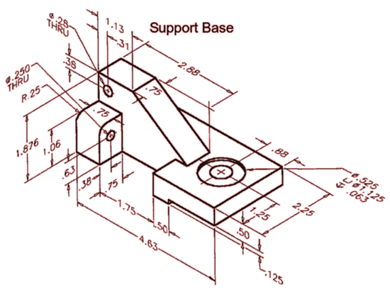 550x419 Orthographic Projection Exercise Orthographic Projection