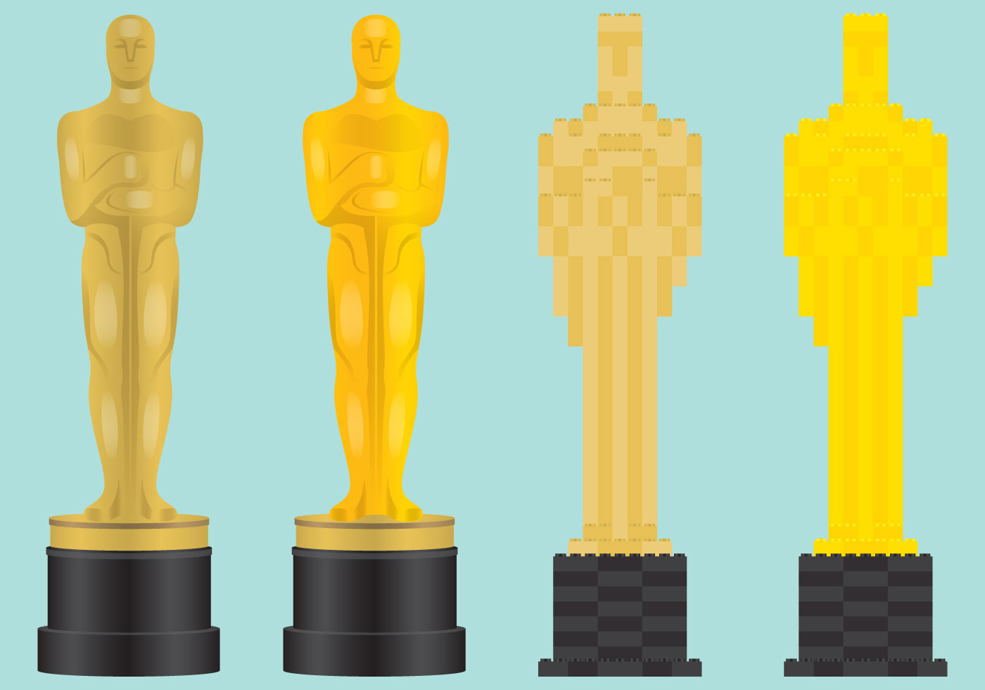 1400x980 Oscar Statue Free Vector Art