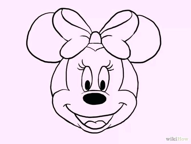670x503 How To Draw Minnie Mouse Face Step