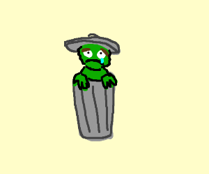 300x250 Sad Watermelon Monster In The Trash