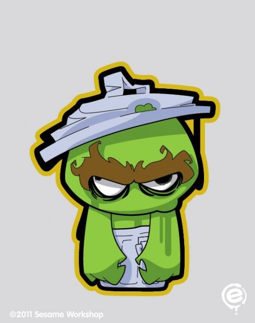 500x633 Zombie Oscar The Grouch Zombies In Art, Graffiti Art