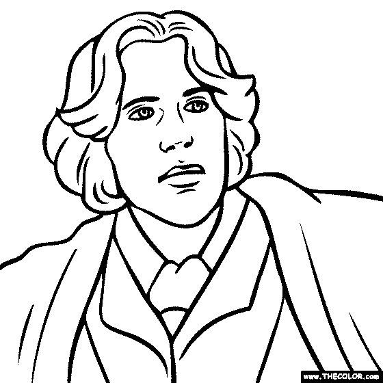 560x560 Oscar Wilde Coloring Page