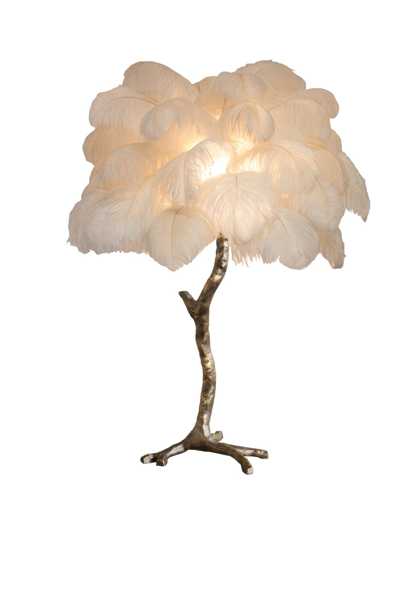 1448x2048 Metal Mini Ostrich Feather Lamp A Modern Grand Tour