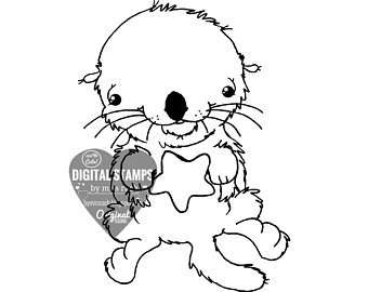 340x270 Pen And Ink Otter Etsy