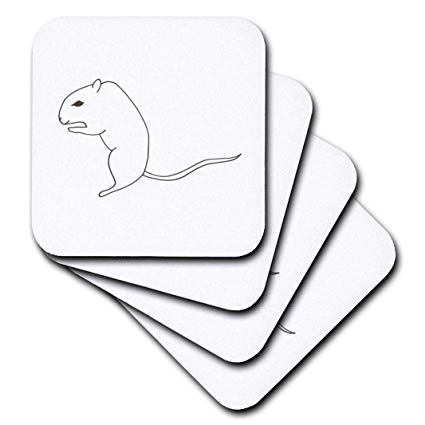 425x425 Gerbil Standing Outline Art Drawing