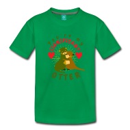 190x190 romantic otter holding hands animal drawing otter kids' premium t