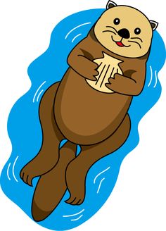 236x328 Sea Otters Clipart