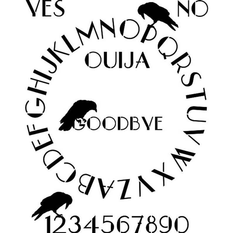 794x794 Ouija Board Stencil Re Usable X Inch Etsy
