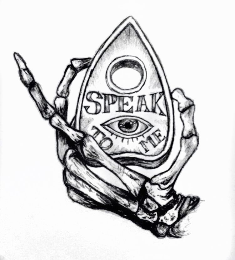 750x828 Ouija Board Planchette Tattoo