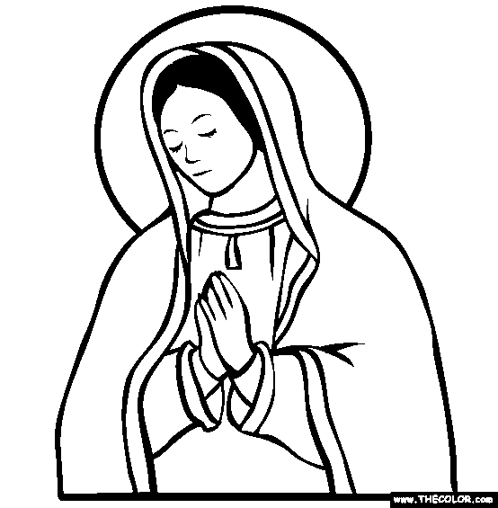 554x565 our lady of guadalupe online coloring