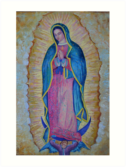 413x549 our lady of guadalupe painting, vergin de guadalupe picture virgin
