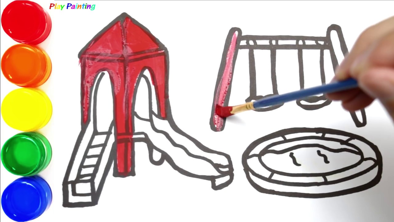 1280x720 Diy Draw Coloring Outdoor Playground Coloring Pages