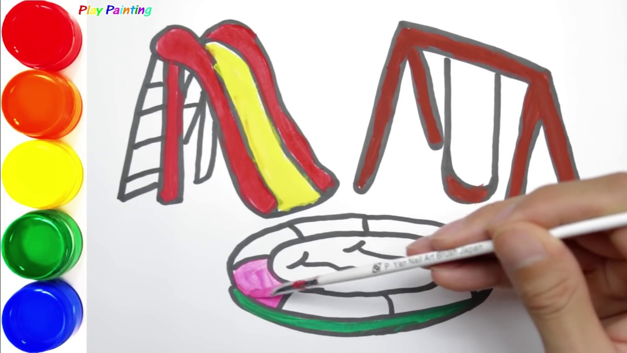 1280x720 Diy Draw Coloring Outdoor Playground Pages