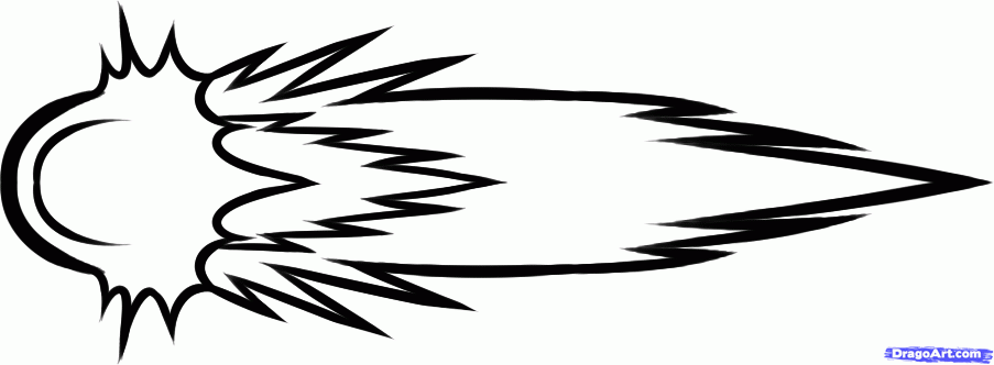 903x332 How To Draw A Comet, Step