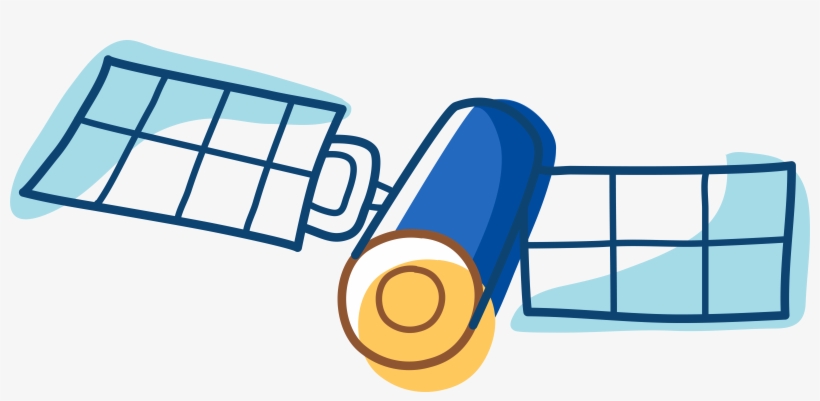 820x401 Satellite Outer Space Drawing
