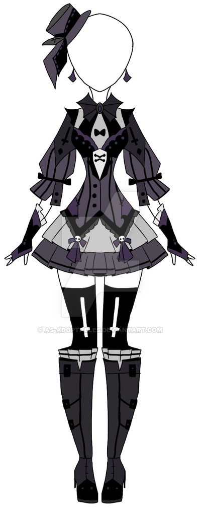 400x1011 Outfit Drawing Gothic For Free Download