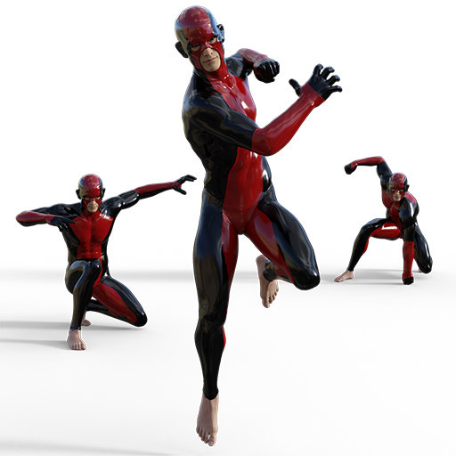 512x512 Superhero Poses
