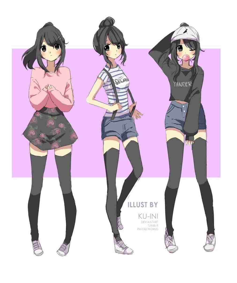 1011x1208 Anime Girl Casual Outfits Drawing Anime Collection