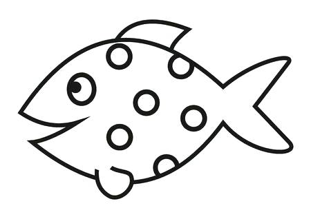 450x318 Fish Outline Drawing Illustration Of A Fish Outline Goldfish
