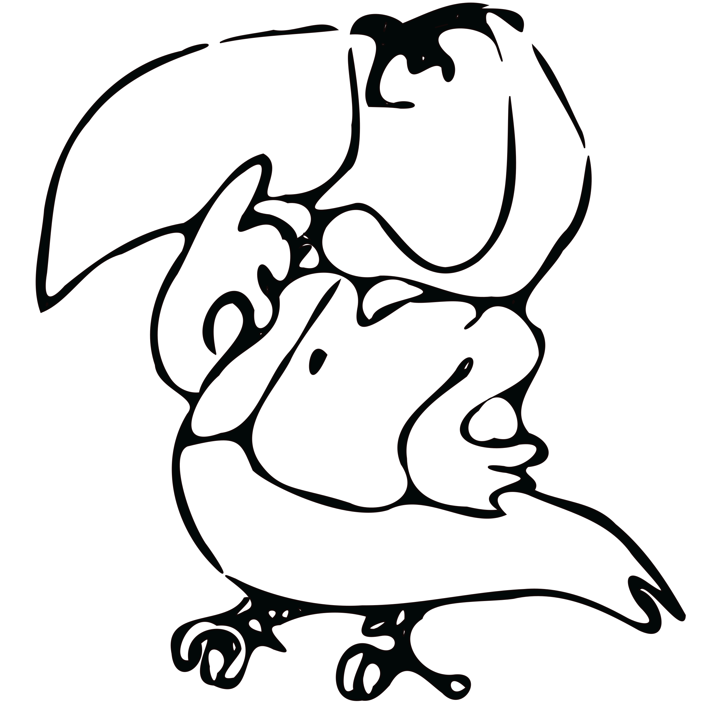 2400x2400 Outline Drawing Of A Toucan In Shirt Vector Clipart Image