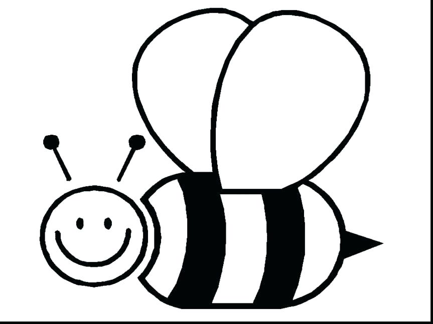 863x647 Bee Colouring Pages Bumble Bee Outline Drawing Honey Bee Coloring
