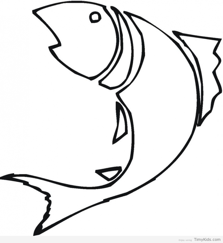 940x1024 Fish Outline Coloring Pages For Kids