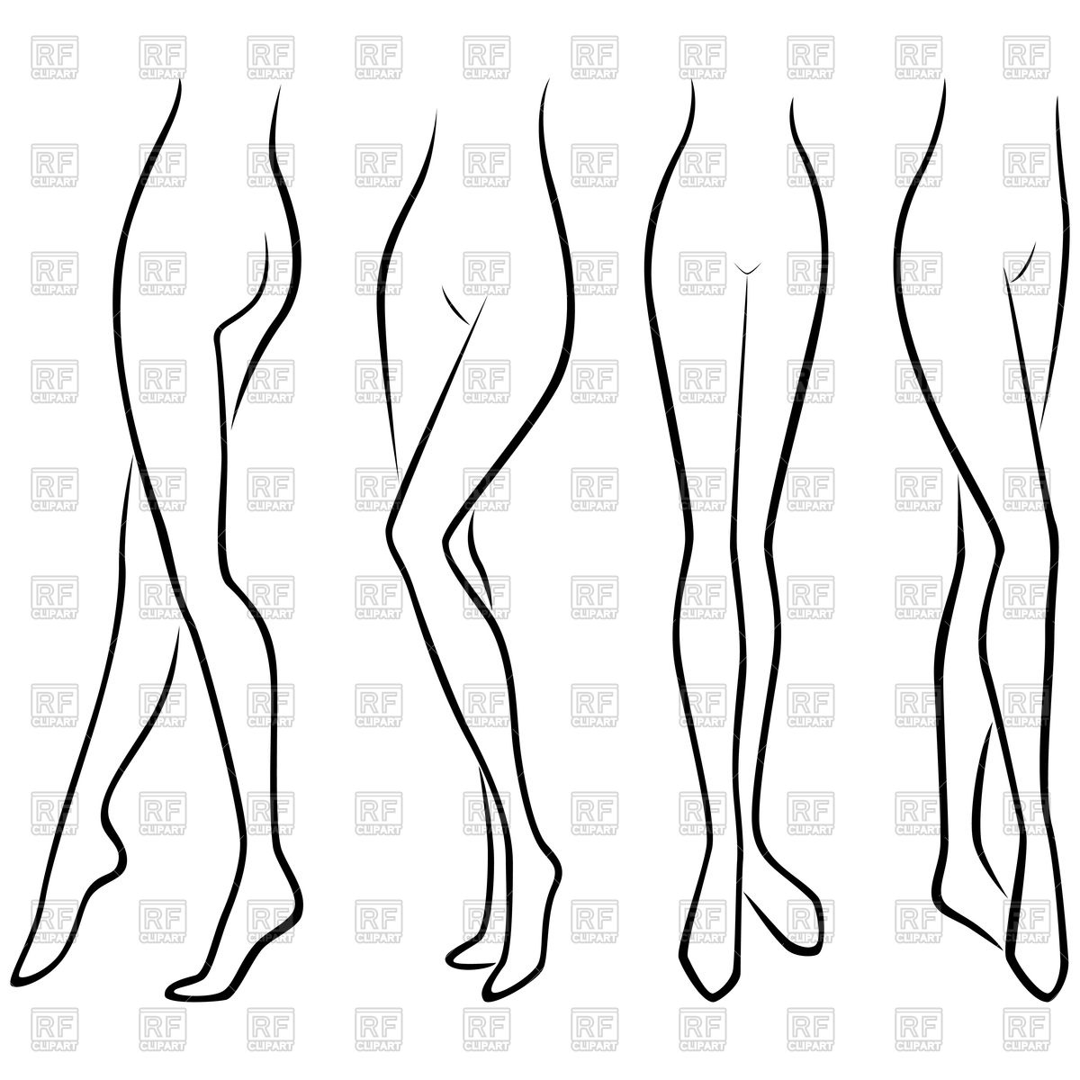 1200x1200 outline graceful female legs vector image of people natareal
