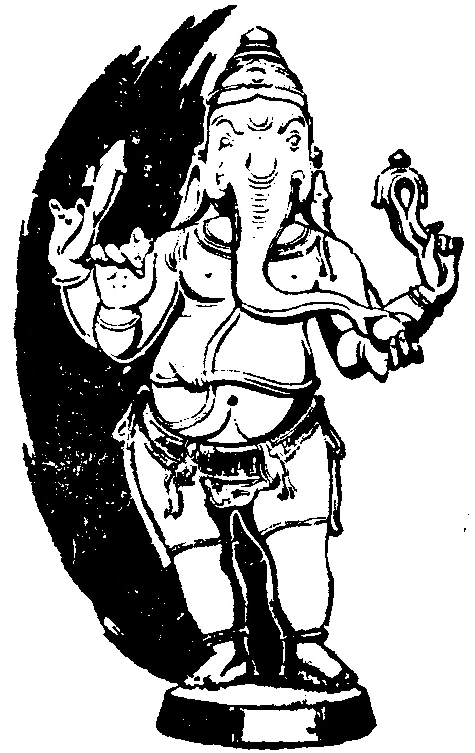 941x1491 Ganesh Line Art Png, Png Collections