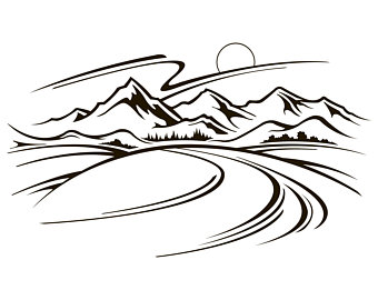 340x270 Mountain Outline Etsy