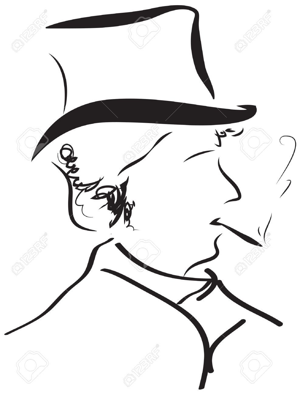 987x1300 Stock Vector Graphic Design Silhouette Portrait, Wall Tattoo