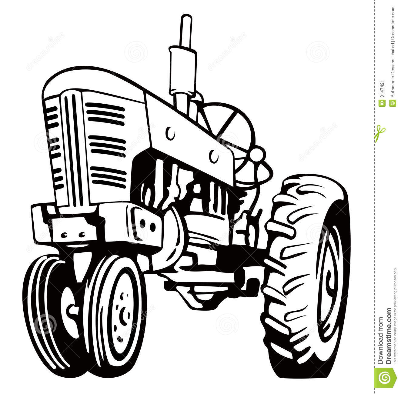 Outline Drawing Of Tractor