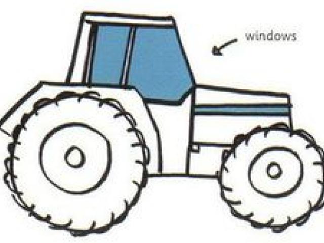 640x480 Drawn Tractor Drawing