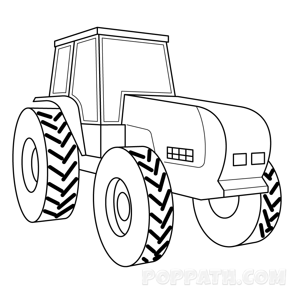 1000x1000 Tire Drawing Troctor For Free Download
