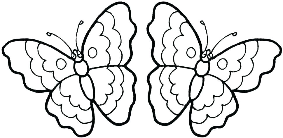 970x472 Kid Coloring Pages Online Butterfly Outline