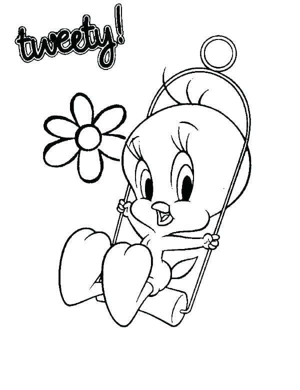 600x780 Tweety Bird Outline How To Draw Bird Step